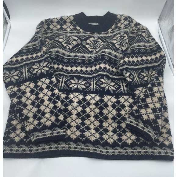 Fog Cutter Other - Fog Cutter 100% Wool Men's Grandpa  Sweater XLG Blue Tan